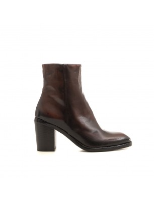 Jo Gost bottines en cuir marron patiné